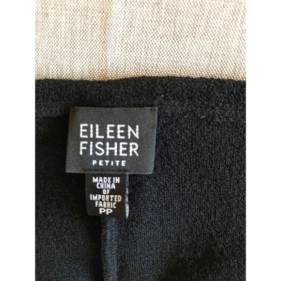 Eileen Fisher Petite Women's 28 Black Modal Relaxed Fit Wide Leg Ankle Pants - Picture 2 of 9